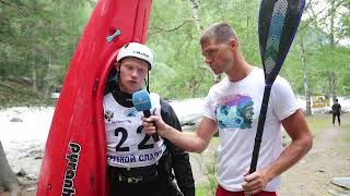 Егор Смирнов победитель Кубка Сильнейших по гребному слалому в категории К1м экстрим