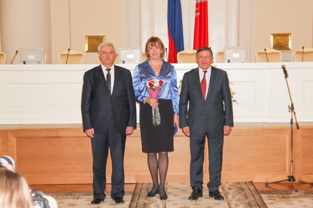 Награждение нагрудным знаком «За заслуги в развитии физической культуры и спорта Санкт-Петербурга»